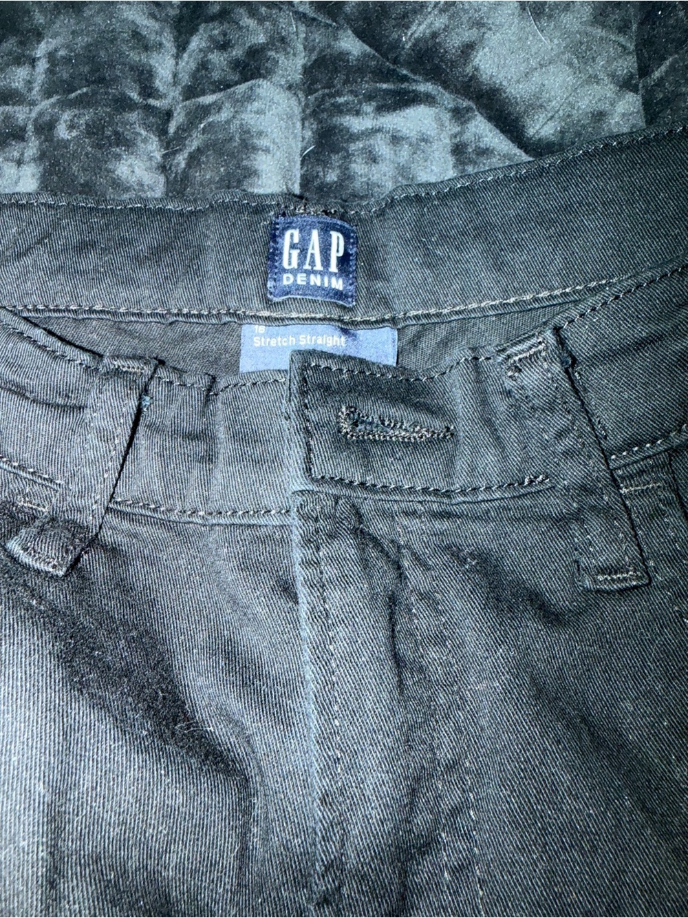 GAP Black Denim Stretch Straight Kids Jeans